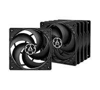 ARCTIC P12 PWM PST (5 Pièces) - Ventilateur PC, 120 mm, Ventilateur Boitier Silencieux, Pression Statique Élevée, Fonction de Partage PST, 200-1800 rpm (0 rpm <5%) - Noir