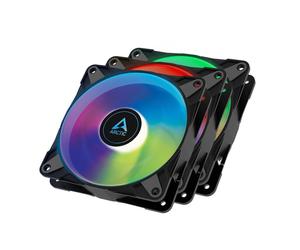 ARCTIC P12 PWM PST A-RGB 0dB Boitier PC Ventilateur 12 cm Noir, Blanc 3 pièce(s)