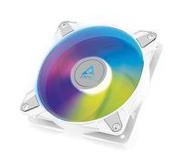 ARCTIC P12 PWM PST A-RGB - Ventilateur PC, Ventilateur de boîtier PWM de 120 mm optimisé pour la Pression Statique, Semi Passif : 200-2000 RPM (0 RPM <5%), 5V 3 Pin ARGB LED - Blanc