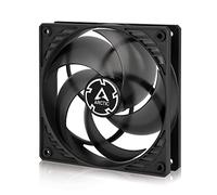 ARCTIC P12 PWM - Ventilateur PC, 120 mm, Ventilateur Boitier Silencieux, Pression Statique Élevée, Fonction de Régulation PWM Silencieuse, 200-1800 rpm (0 rpm <5%) - Noir/transparent