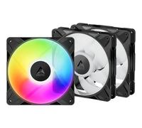 ARCTIC P14 Pro A-RGB - 3 Piéces - Ventilateur puissant et de qualité, ventilateur PWM 140 mm avec câble en Y séparé, 400-2500 rpm, 0 rpm <5% PWM, 5V Digital RGB, palier Fluid Dynamic, 4-Pin - Noir