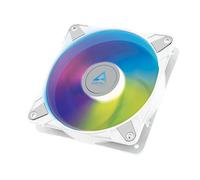 ARCTIC P14 PWM PST A-RGB - Ventilateur PC, Ventilateur de boîtier PWM de 140 mm optimisé pour la pression statique, Semi passif : 200-1900 rpm (0 rpm <5%), 5V 3 Pin A-RGB LED - Blanc