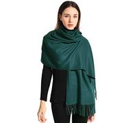 Arctic Penguin Écharpe Châle Pashmina Femme Grandes Châle Wrap Douces pour Automne Hiver Chaud 200x70 cm (Vert foncé)