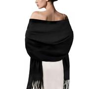 Arctic Penguin Écharpe Châle Pashmina Femme Grandes Châle Wrap Douces pour Automne Hiver Chaud 200x70 cm (Noir)