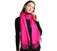 Arctic Penguin Écharpe Châle Pashmina Femme Grandes Châle Wrap Douces pour Automne Hiver Chaud 200x70 cm (Fuchsia)