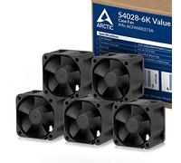 ARCTIC S4028-6K (Lot de 5) - Ventilateur de serveur 40x40x28 mm, double roulement à billes, 250-6000 rpm, régulé par PWM, connecteur 4 broches, 12 V DC - Noir
