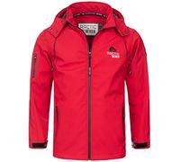Arctic Seven AS087 Veste softshell fonctionnelle pour homme Veste de pluie respirante Doublure en polaire, rouge, 5XL