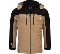 Arctic Seven AS302 Veste softshell imperméable et respirante pour homme, noir/beige, S