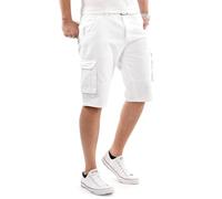 Arctic Seven Short cargo d'été élégant pour homme avec ceinture assortie AS-409, Blanc., 42 W