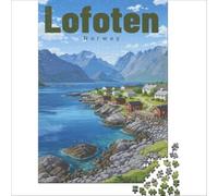 Arctic Silence Over Lofoten Peaks Puzzle 1000 pièces | puzzle pour les amoureux du café une activité relaxante avec un café frais un matin calme à la maison en douceur38x52cm