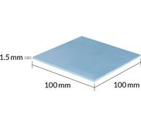 ARCTIC TP-3: Premium Performance Thermal Pad, 100 x 100 x 1,5 mm, (Empilable jusqu'à 2,0 mm sans Perte de Performances), 1 P. - Hautes Performances, Souple, Gap-Filler, Remplissage des irrégularités