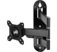 ARCTIC W1C - Support mural pour moniteur avec bras articulé, pour un maximum de 43″/49″ ultra-large, jusqu'à 18 kg (39,6 lbs), gestion des câbles intégrée, niveau fourni pour une installation facile -