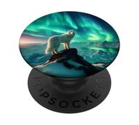 Arctic Wolf Chemise Aurore Boréale Aurore Boréale Aurore Boréale PopSockets PopGrip Adhésif