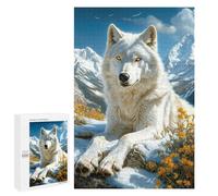 Arctic Wolf in Snowy Landscape Puzzle 1000 Pièces Educa Jouet en Bois Cadeau Unique Décoration Intérieure Jeu Éducatif Challenge Toy Adultes Et Enfants À Partir De 14 Ans 1000 PCS
