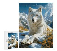 Arctic Wolf in Snowy Landscape Puzzle 1000 Pièces Educa Jouet en Bois Cadeau Unique Décoration Intérieure Jeu Éducatif Challenge Toy Adultes Et Enfants À Partir De 14 Ans 500 PCS