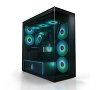 ARCTIC Xtender (Black Tinted) - Boîtier PC, Verre Panoramique Trempé | Support pour Radiateur 2 x 420 mm, Full Tower, Big Tower, E-ATX, 5x Ventilateurs A-RGB Pré-installés