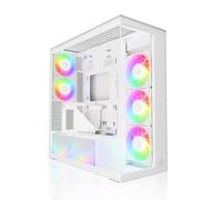 ARCTIC Xtender VG (White) avec Montage Vertical de GPU - Boîtier PC, Verre Panoramique Trempé, Support pour Radiateur 2 x 420 mm, Tour Midi, E-ATX, 5X Ventilateurs A-RGB Pré-installés - Blanc