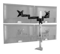 ARCTIC Z+2 Pro - Composant de montage (poteau, attache-support, bras de montage pour écran double, connecteur à pôles, serre-câble) - pour 2 écrans LCD - alliage d'aluminium - Taille d'écran : 13"-27"