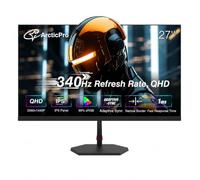ArcticPro Moniteur de jeu 27 pouces, 300 Hz, QHD 2K, panneau IPS, temps de réponse de 0,5 ms, synchronisation adaptative, moniteur d'ordinateur PC, sans cadre, ultra fin, 132 % sRGB, avec