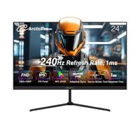 ArcticPro Moniteur de jeu de 24 pouces, 240 Hz, FHD 1080p, panneau IPS, temps de réponse de 0,5 ms, synchronisation adaptative, écran d'ordinateur PC, sans cadre, ultra fin, 100 % sRGB