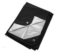 Arcturus Couverture de Survie Robuste - Bâche Thermique réfléchissante - 152,4 x 208,3 cm - Couverture d'urgence réutilisable pour Voiture ou Camping (Noir)