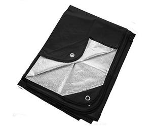 Arcturus Couverture de Survie Robuste - Bâche Thermique réfléchissante - 152,4 x 208,3 cm - Couverture d'urgence réutilisable pour Voiture ou Camping (Noir)