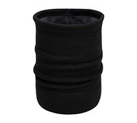 Arcweg Cache Cou Tubulaire d'hiver 3-en-1 Multi-usage Unisexe Doublé en Fausse Fourrure Utra-douce avec Cordon de Serrage Cache-Col Élastique Tour de Cou Cache Nez pour Ski Course Moto Vélo Noir