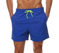 Arcweg Homme Short de Bain Bermuda Séchage Rapide Garçons Court de Plage Sport Natation Casual 12 Ans et Plus avec Cordon Réglable Élastique Tailles Bleu-1 XXL(EU)
