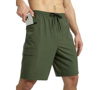Arcweg Short de Bain Cargo Homme Short de Bain Homme avec Doublure Mesh Séchage Rapide Boardshorts avec 4 Poches Robuste pour Plage, Pêche & Aventures en Plein Air Vert Olive M