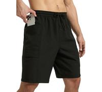 Arcweg Short de Bain Cargo Homme Short de Bain Homme avec Doublure Mesh Séchage Rapide Boardshorts avec 4 Poches Robuste pour Plage, Pêche & Aventures en Plein Air Noir 3XL