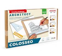 ARDA Architect Colosseum ED01A - Kit de Dessin Technique Colisée dès 8 Ans - Activité STEAM Géométrie et Architecture - Règle, Équerre, Gabarit Cercles, Portemine, Papier A4 et Livret Tutoriel