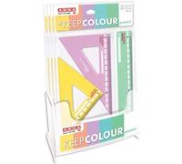 Arda Miniset Keepcolour Pastel Équerre + Righelllo 3 pièces