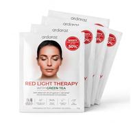 Ardaraz Masques Visage Anti-Rides Thé Vert pour Lumière Rouge, Pack 5 | 5 masques en fibre de thé vert, sans eau, avec étude instrumentale propre et groupe de contrôle.