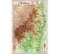 Ardeche 31 x 20,9 cm - Carte en relief - Collectif - Georelief - Jeux livres objets