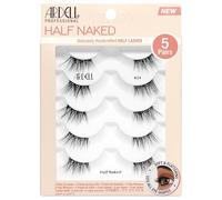Ardell Half Naked 434 Lot de 5 paires de faux cils naturels œil de chat - Volume léger et ascenseur - Silhouette ailée - Doux et légers - Bandes de cils prédécoupées pour relever les coins extérieurs