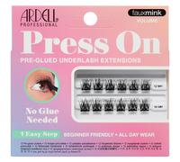Ardell Lot de 12 extensions de cils pré-collées à presser en faux vison, kit d'extension de cils à faire soi-même, longueurs assorties, mini paquet, 12 grappes de cils
