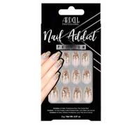 Ardell Nail Addict Dripping in Gold Kit de 28 Ongles Artificiels - Dorés et Pailletés avec Colle et Accessoires