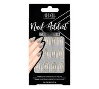 Ardell Nail Addict Grey Python Kit de 24 Ongles Artificiels - Motif Peau de Serpent, Colle Incluse