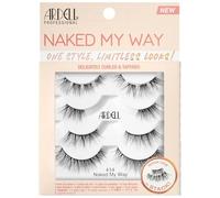 Ardell Naked My Way 434 Lot de 4 paires de cils personnalisables, volume doux et longueur courte, comprend une bande complète, 3/4 midi, demi-cils et grappes, à porter seuls ou empilés, 4 paires de