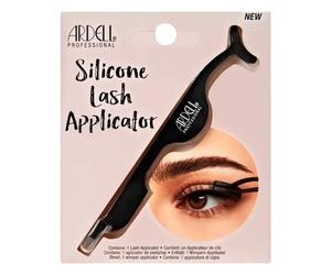 Ardell Outil applicateur de cils en silicone, pince à épiler pour regroupement de cils, application de bandes de cils, prise en main douce et design durable, noir