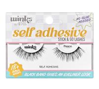 Ardell Winks - Faux cils auto-adhésifs, cils Peace Stick & Go, volume et longueur moyenne, confortables et légers, pré-collés pour une utilisation facile, jusqu'à 18 heures d'utilisation, 1 paire de