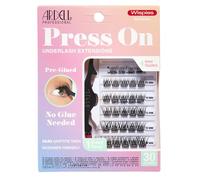 Ardell Wispies Kit d'extension de cils pré-collés à presser pour débutants avec applicateur, longueurs assorties, 30 grappes de cils