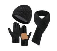 Ardenknit Winter Set, 3 Piece Set Windproof Knit Hat, Windproof and Good Elasticity, Fashion, Hat, Scarf and Gloves (J1)