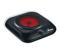 ARDES - AR1F401 Plaque de cuisson électrique en vitrocéramique 5 niveaux de puissance Compatible avec toutes les casseroles Cuisinière électrique portable de camping, Noir