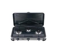 Ardes Cuisinière à gaz d'extérieur AR1FG03 – 3 brûleurs portable GPL, couvercle noir – A+++