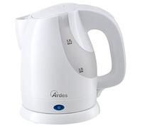 ARDES - AR1K36 Bouilloire Électrique Sans Fil d'une Capacité de 0,9 Litre Avec Arrêt Automatique et Base Rotative à 360° pour l'Eau du Thé et des Tisanes, Blanc