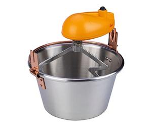 ARDES - AR24AM81 Chaudron Acier INOX Diamètre 28cm Mélangeur Polenta Confiture, Ardes Chaudron pour Foyer à Induction, Mélangeur avec Moteur Électrique, Raccord à Baïonnette Facile à Nettoyer