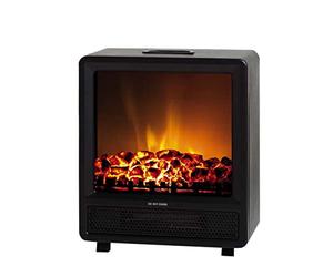 ARDES - AR350 Cheminée électrique effet bois brûlant cheminée, square, cheminée électrique effet flamme réglable et thermostat, cuisinière électrique imitation cheminée électrique 1500 W, cuisinière