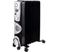 Ardes Radiateur à huile AR4R09BTTE OILO 9TT – 9 éléments, 2500 W, minuterie, roues, noir/argent