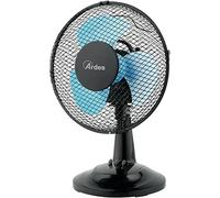 Ardes Ventilateur de table AR5EA23B – 3 pâles 2 vitesses silencieux oscillant noir manuel
